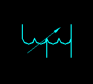 可調壓的單相自藕變壓器電氣圖形符號 可調壓的單相自藕變壓器電氣圖形符號