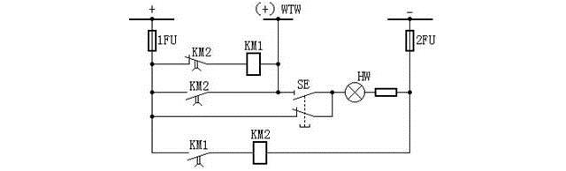 由兩個中間繼電器構成的閃光裝置接線圖 由兩個中間繼電器構成的閃光裝置接線圖