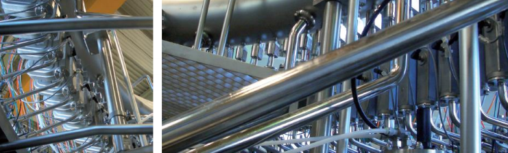 安裝于灌裝機上的質量流量計 安裝于灌裝機上的質量流量計