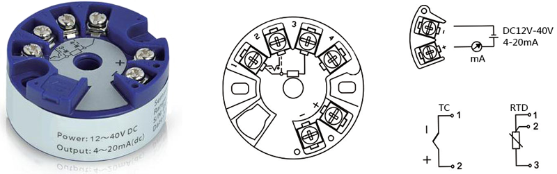 溫度變送器YR-ER213接線圖 溫度變送器YR-ER213接線圖