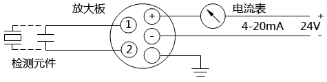 渦街流量計電流輸出回路連接示意圖 渦街流量計電流輸出回路連接示意圖