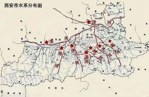 西安市水系統分布圖 西安市水系統分布圖
