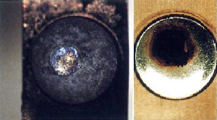 繼電器產生碳化物的故障觸點 繼電器產生碳化物的故障觸點