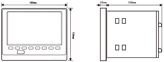 YR-ASR600無紙記錄儀外形尺寸 YR-ASR600無紙記錄儀外形尺寸