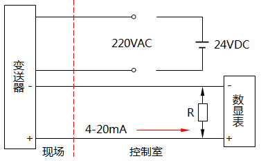 四線制變送器接線示意圖 四線制變送器接線示意圖