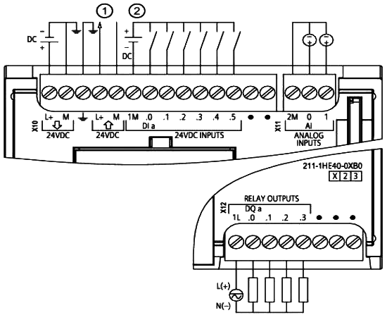 6ES7 211-1HE40-0XB0接線圖 6ES7 211-1HE40-0XB0接線圖