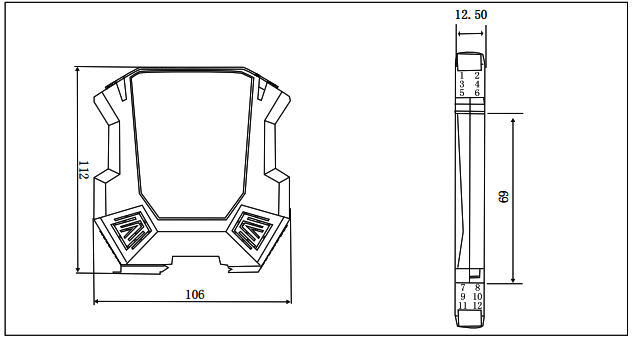 24V和48V直流電源浪涌保護器外形尺寸 24V和48V直流電源浪涌保護器外形尺寸
