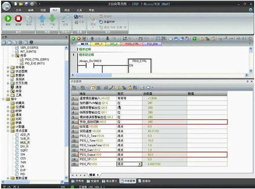 狀態圖表中監視PID參數 狀態圖表中監視PID參數