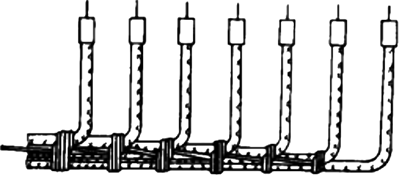 向接線板處的分支線的打結(jié) 向接線板處的分支線的打結(jié)