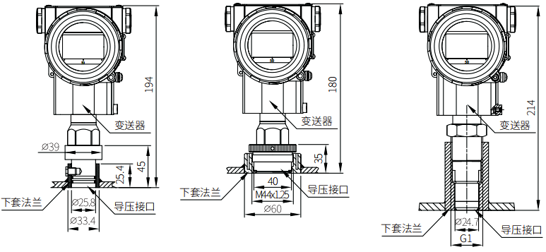 直連式壓力變送器紙漿接頭 直連式壓力變送器紙漿接頭