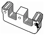 安裝在鐵芯極面上的分磁環 安裝在鐵芯極面上的分磁環