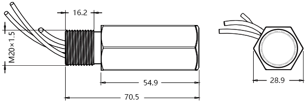現(xiàn)場(chǎng)儀表用SPD外形尺寸 現(xiàn)場(chǎng)儀表用SPD外形尺寸