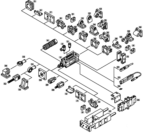 標準氣缸裝配圖 標準氣缸裝配圖