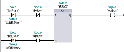 使用SR置位/復位觸發器實現一鍵啟停 使用SR置位/復位觸發器實現一鍵啟停