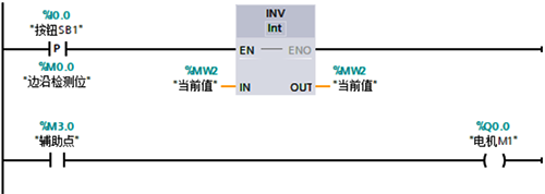 使用求反碼指令INV實現一鍵啟停 使用求反碼指令INV實現一鍵啟停