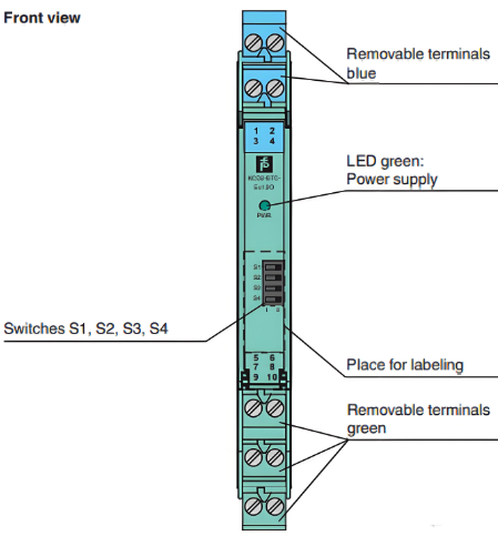KCD2-STC-EX1安全柵接線示意圖 KCD2-STC-EX1安全柵接線示意圖