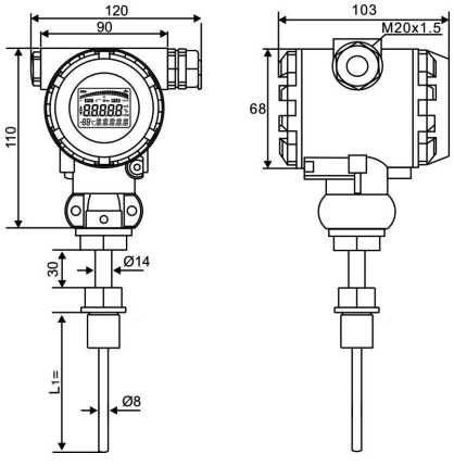 SWP-ST61T28外形尺寸圖 SWP-ST61T28外形尺寸圖